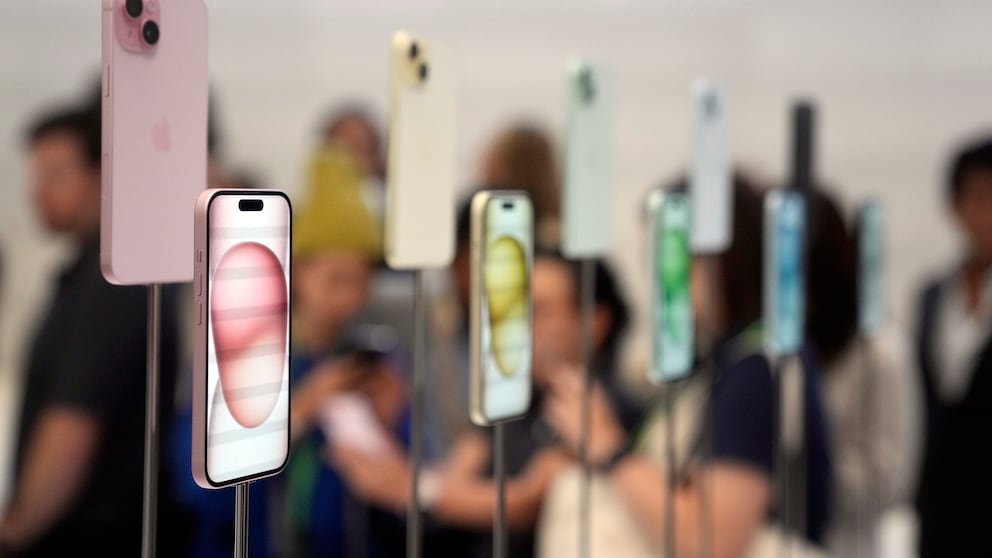 Die neue iPhone-15-Reihe im Apple-Hauptquartier in Cupertino, California