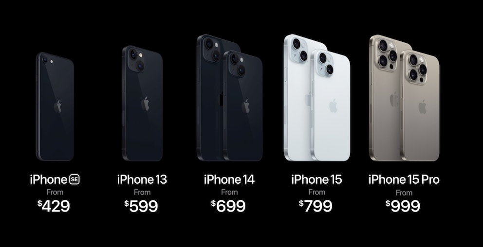 Das aktuelle iPhone-Lineup von Apple