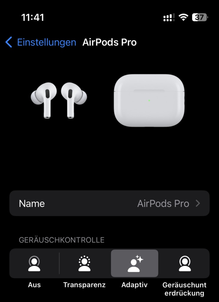 The new adaptive mode of the AirPods Pro 2