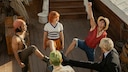 One Piece Staffel 2: Jacob Romero Gibson as Usopp, Mackenyu Arata as Roronoa Zoro, Emily Rudd as Nami, Iñaki Godoy as Monkey D. Luffy, Taz Skylar as Sanji
