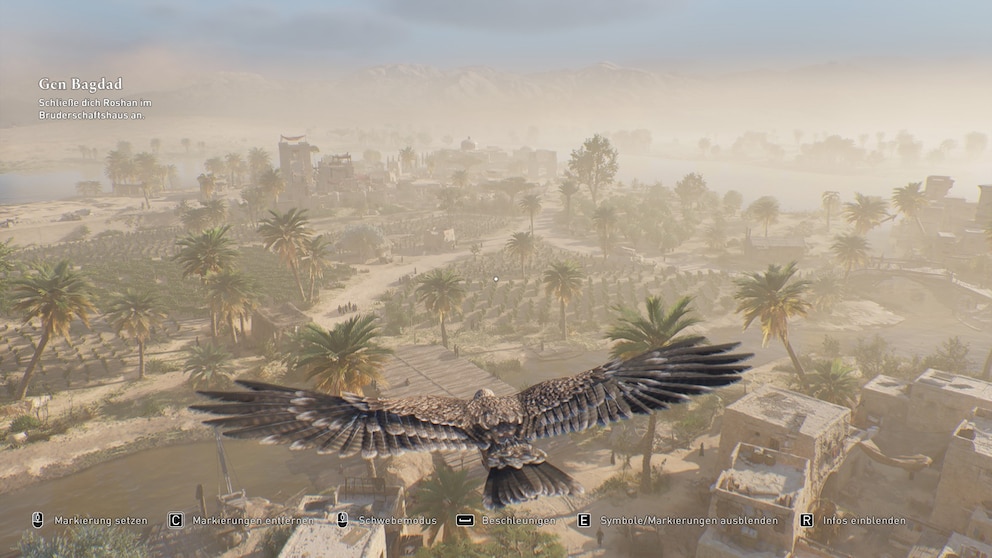 Assassins Creed Mirage Test: Vogelsicht auf Bagdad