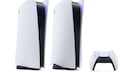 zwei weiße PlayStation-5-Modelle mit Controller zum Black Friday 2023