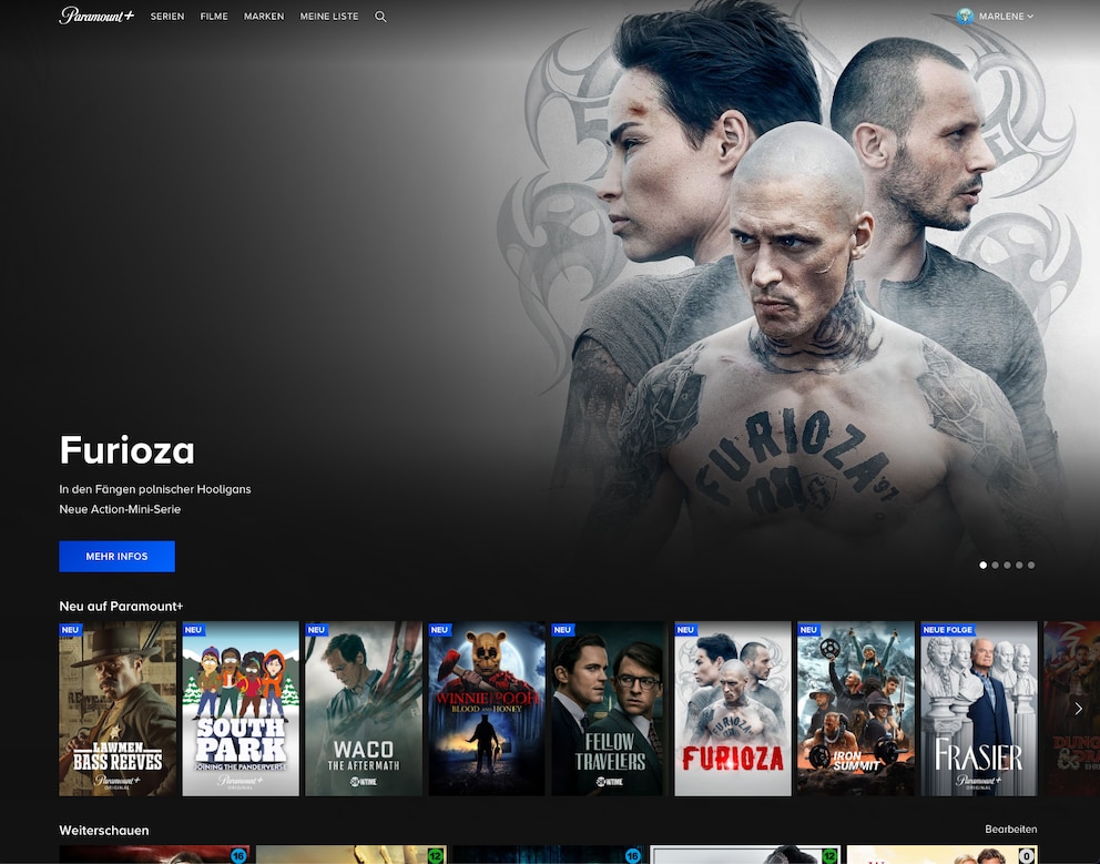 Paramount+ Screenshot Streaming Vergleich