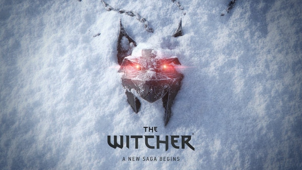 The Witcher 4: Ankündigungsbild mit Luchs-Medaillon im Schnee