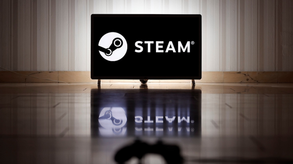 Steam Awards 2023: Steam Logo auf einem Monitor