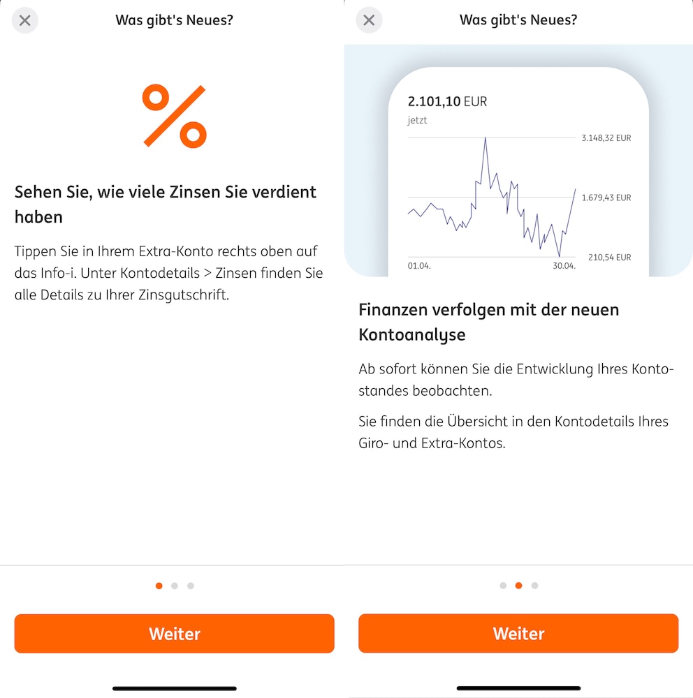 Die neuen Funktionen im aktuellen Update der ING-App