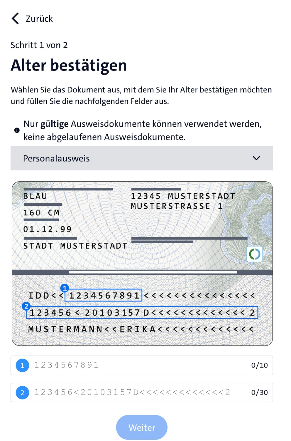 Für die Altersfreigabe bei ARD und ZDF muss man diese Personalausweisdaten preisgeben.