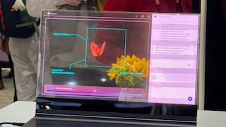 Lenovos Transparent Display Laptop Concept auf dem MWC 2024
