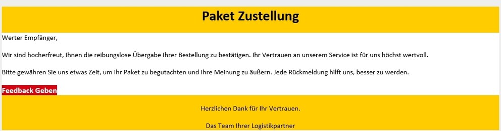 <strong>Kriminelle versuchen mit täuschend echter Optik, Nachrichten großer Unternehmen nachzuahmen. Oft erkennt man Fälschungen wie diese erst auf den zweiten Blick</strong>