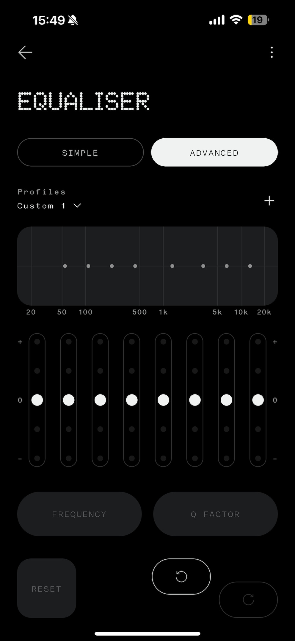 Der starke Equaliser in der Nothing-App