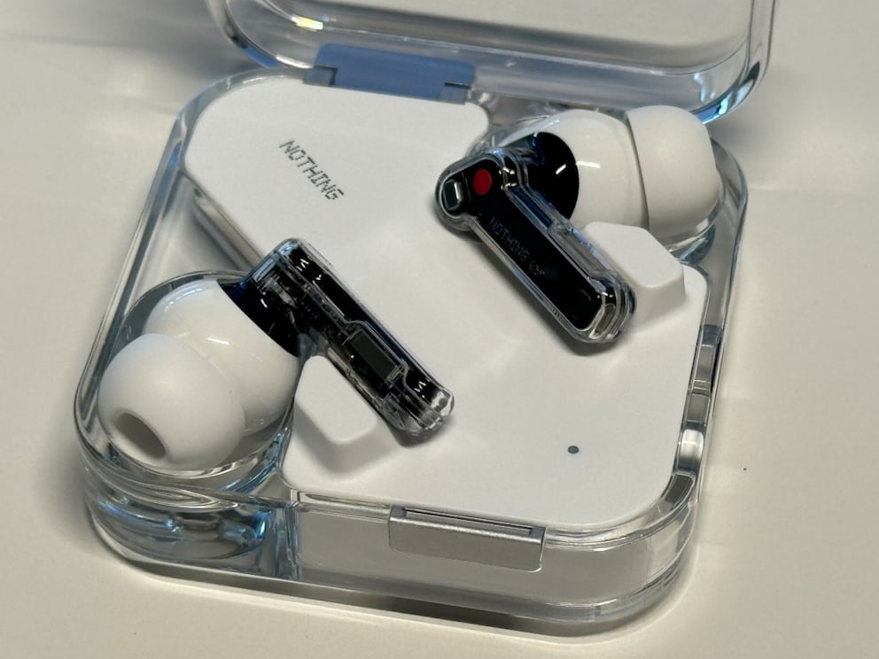 The Nothing Ear in their charging case