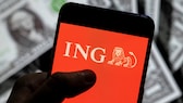 ING Echtzeitüberweisung in der App: Logo der Bank auf Smartphone