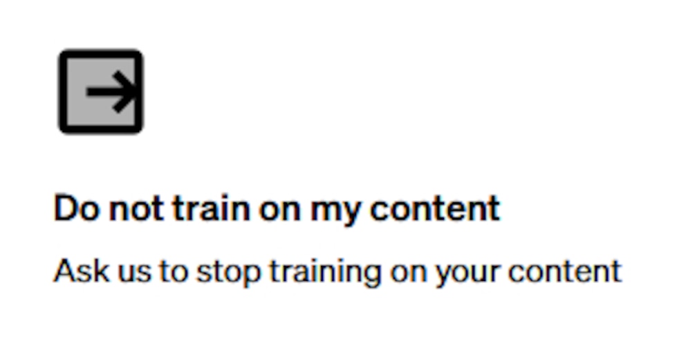„Do not train on my content“ bei ChatGPT