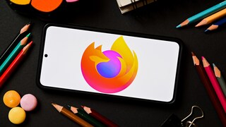 Logo von Mozilla Firefox auf einem Smartphone-Display.