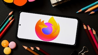 Logo von Mozilla Firefox auf einem Smartphone-Display.