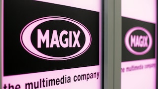 Firmenlogo von Magix an einer Wand