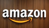Amazon-Logo an einer Wand.