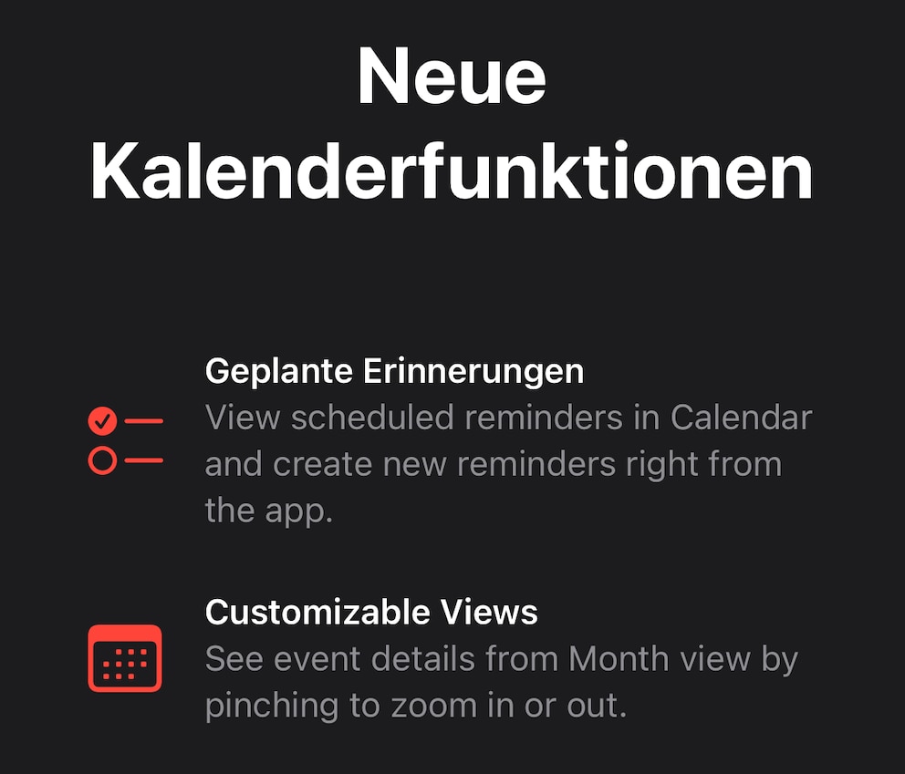 Der Kalender in iOS 18 bekommt neue Funktionen