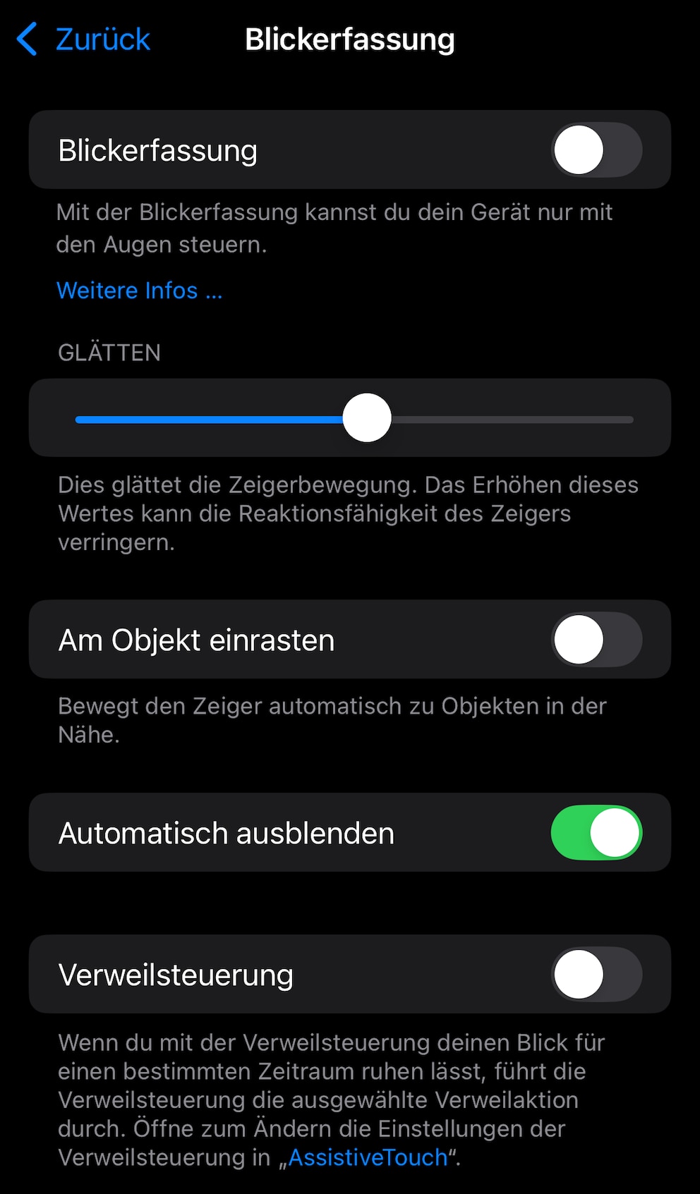 Die Blickerfassung in iOS 18