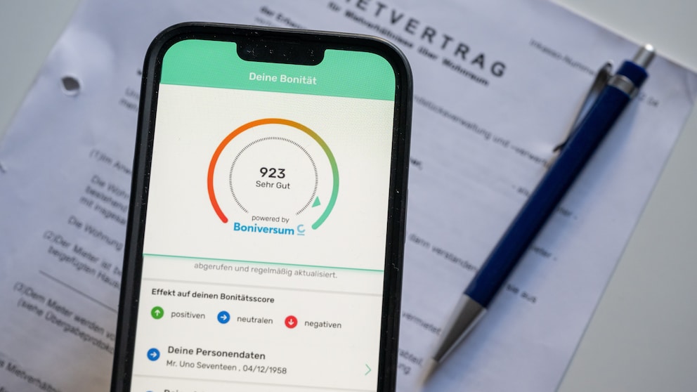 Schufa negativ Benachrichtigung: In der Bonify-App kann man sich bereits seinen Bonitätswert anzeigen lassen