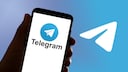 Telegram-Logo auf einem Handy.