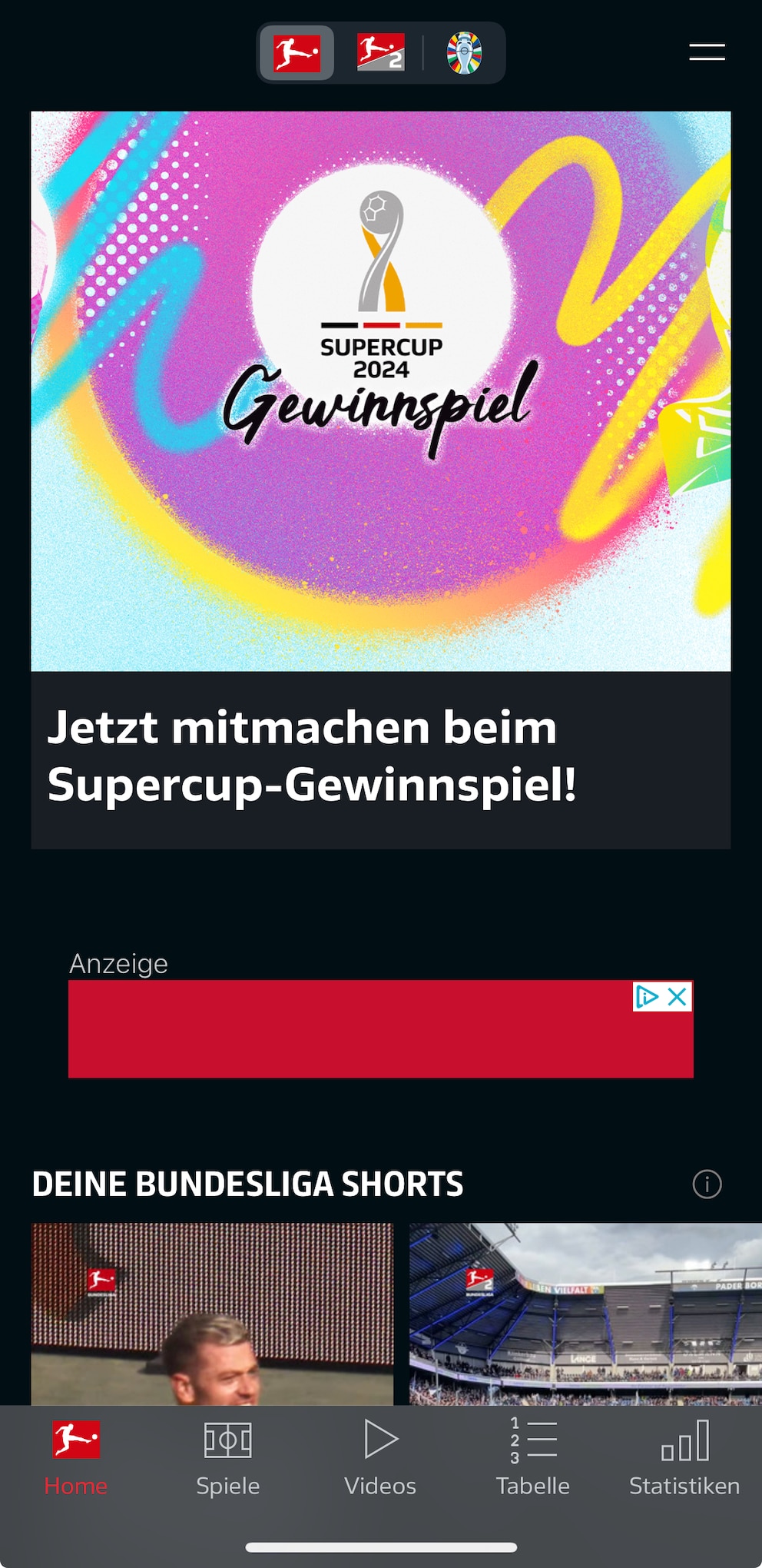 Screenshot App Bundesliga