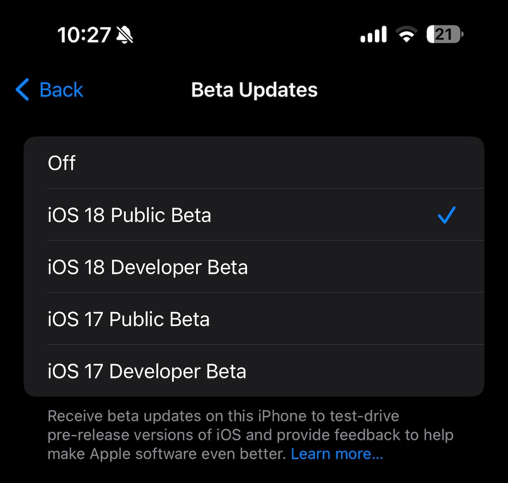 iOS Beta-Updates