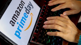 Laptop mit einem Amazon Prime Day Logo