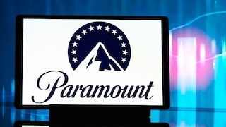 Paramount-Logo auf einem Tablet-Display