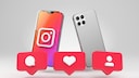 Handys mit Instagram und einige Symbole