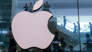 Apple Logo an einer Wand