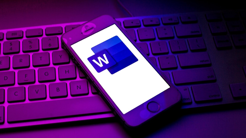 Logo für Microsoft Word auf einem Smartphone