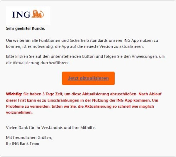 ING-Kunden müssen angeblich ihre App aktualisieren – doch Vorsicht!