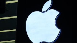 Apple Logo mit Streifen