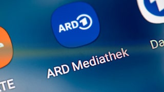 Icon für die ARD Mediathek auf einem Bildschirm