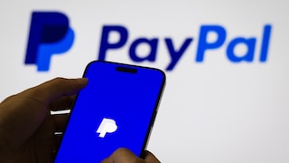 PayPal-Logo auf einem Smartphone