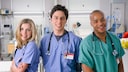 Sarah Chalke, Zach Braff und Donald Faison in "Scrubs"