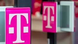 Telekom-Logo an einem Laden