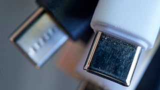 USB-C-Kabel in Nahaufnahme