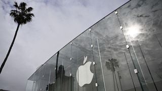 Apple hat 2025 einiges vor: Logo des Unternehmens am Firmensitz