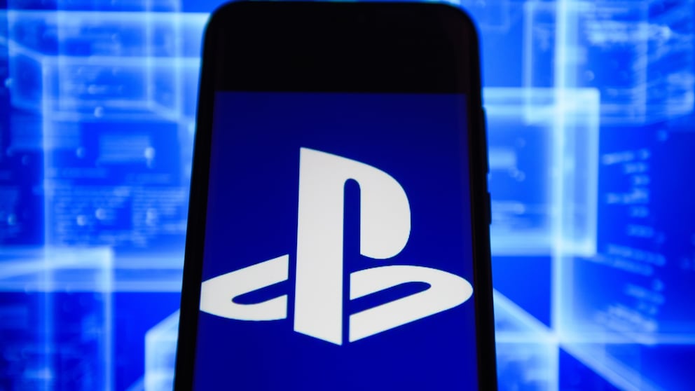 PlayStation-Logo auf einem Smartphone