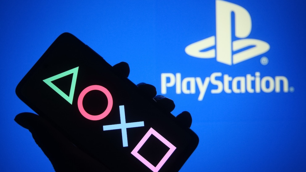 PlayStation Schriftzug und Button-Symbole