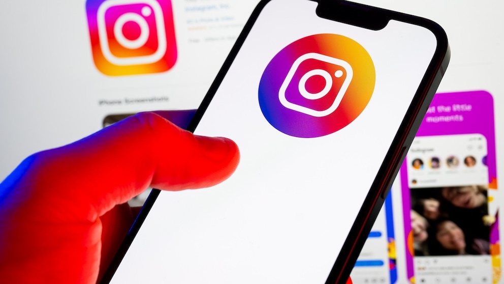 Instagram-Logo auf einem Smartphone