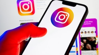 Instagram-Logo auf einem Smartphone
