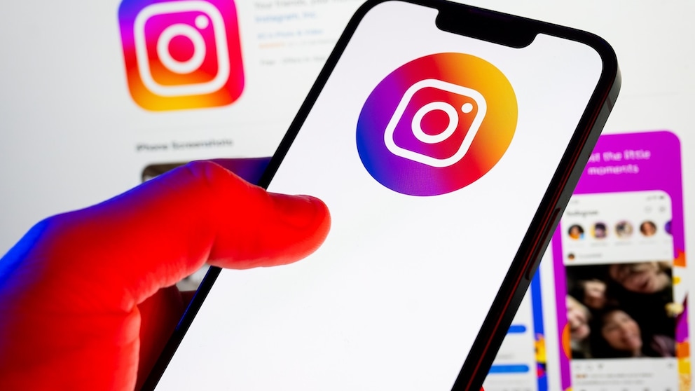 Instagram-Logo auf einem Smartphone