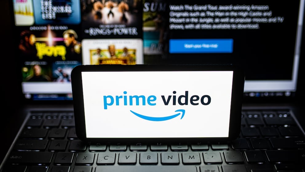 Logo für Amazon Prime Video auf einem Smartphone