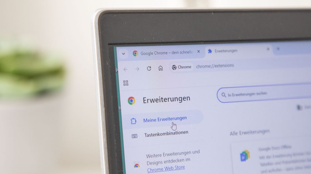 Chrome Browser Einstellungen auf einem Laptop