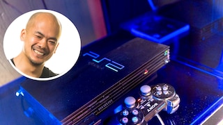 Techbook-Autor Woon-Mo Sung und eine PlayStation 2