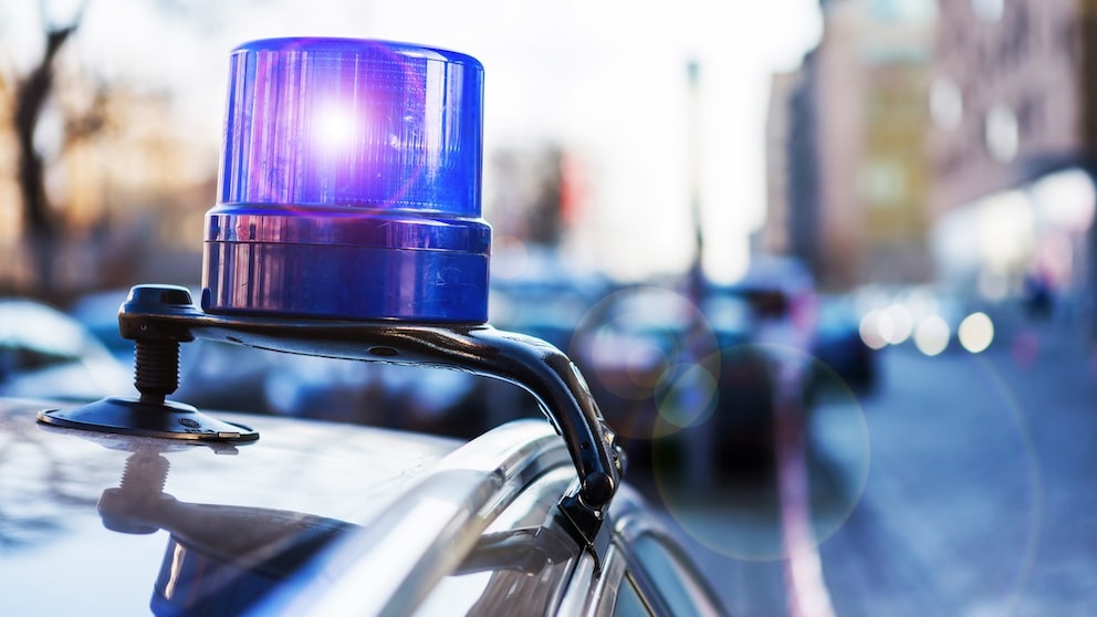 Nahaufnahme eines Blaulichts der Polizei