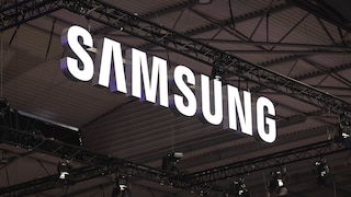Samsung-Schriftzug auf einem Event